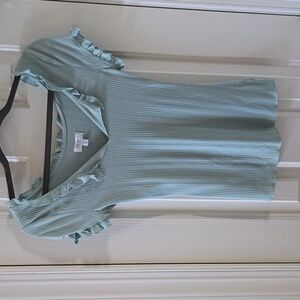TRUE CRAFT WOMEN'S JUNIOR SHORT SLEEVE MINT GREEN  SUMMER RIBBED TOP SIZE XS